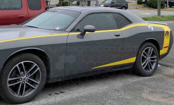 2015 to 2023 Dodge Challenger Rear Side Window Simulated Louvers